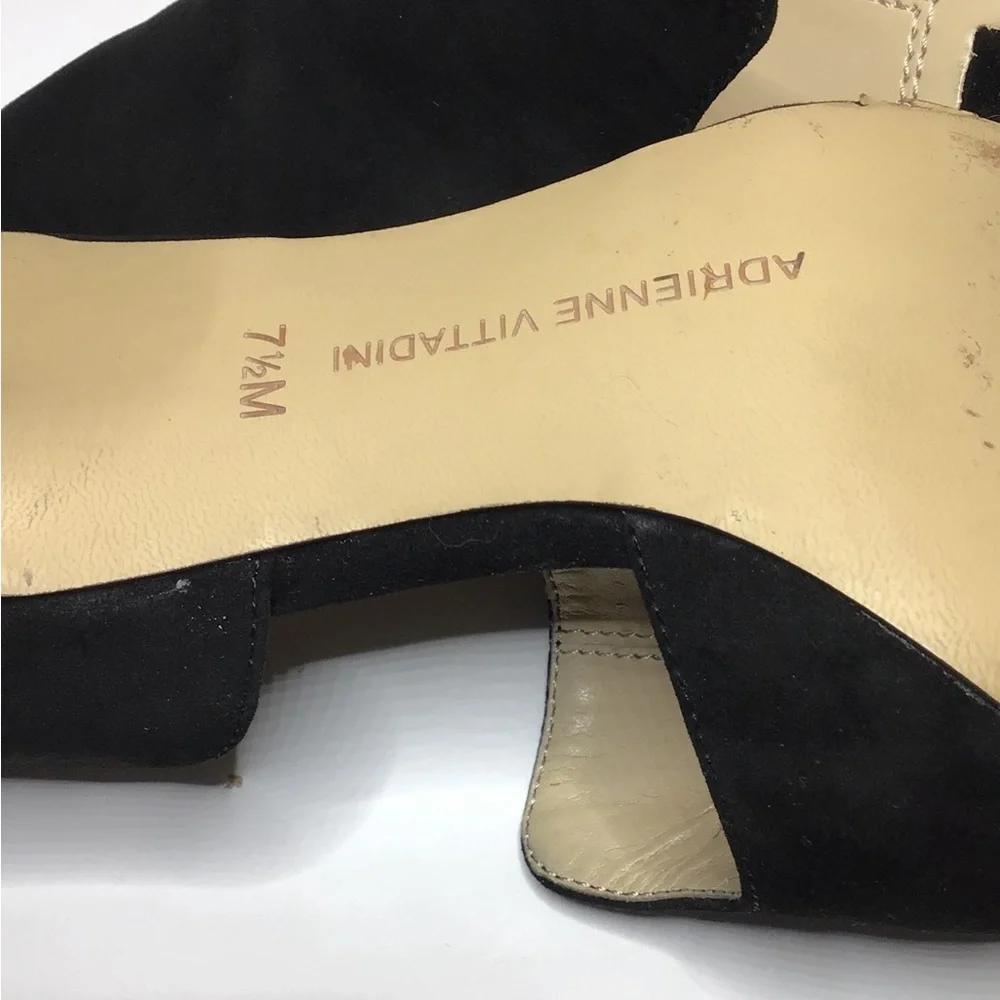 Adrienne Vittadini Nicolo Black Suede 4" D'Orsay Dress Heels - 7.5M - Picture 8 of 12